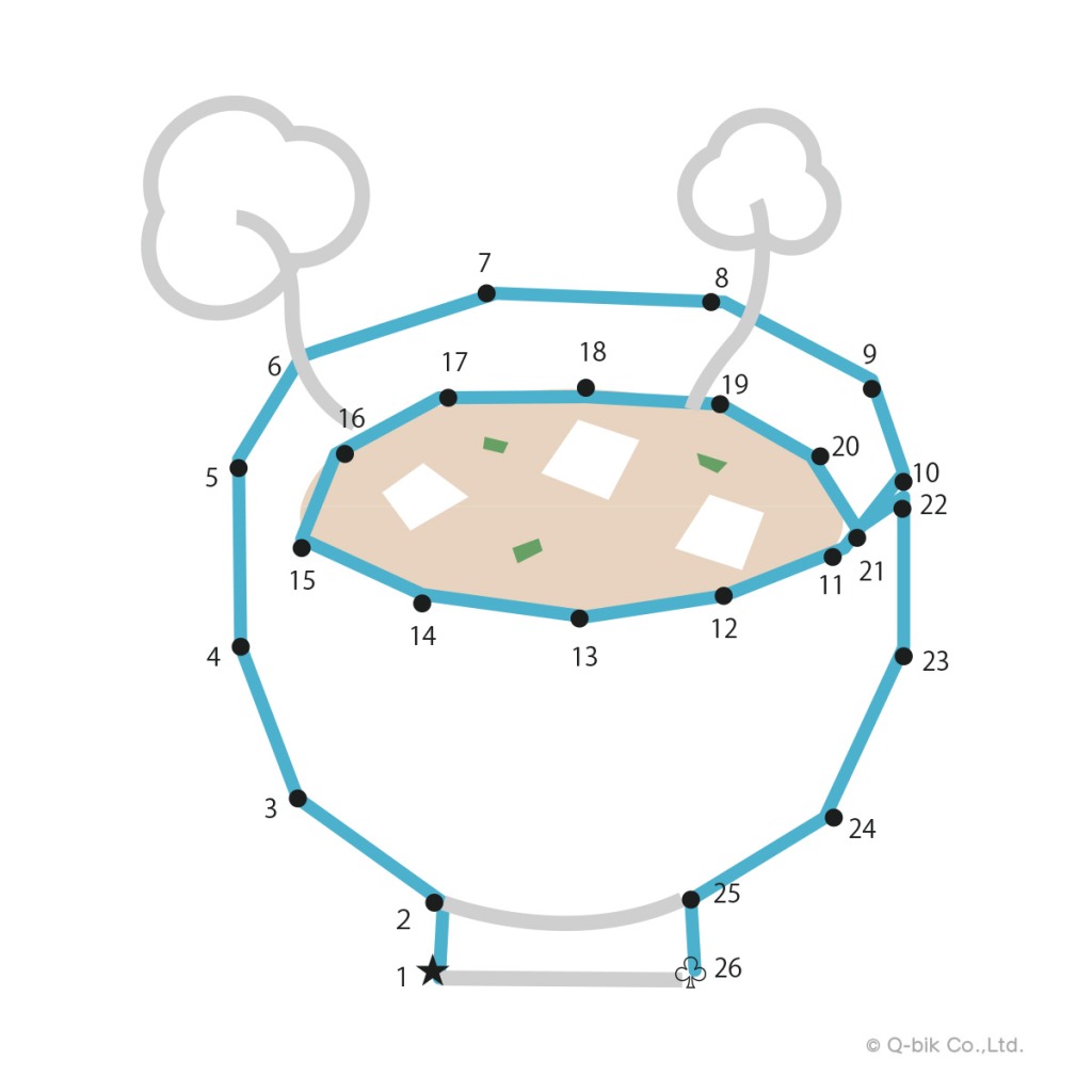 点つなぎ　答え画像　味噌汁　