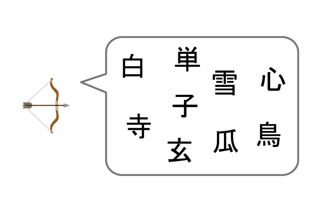 「弓」と仲が良い漢字はいくつある？ 問題