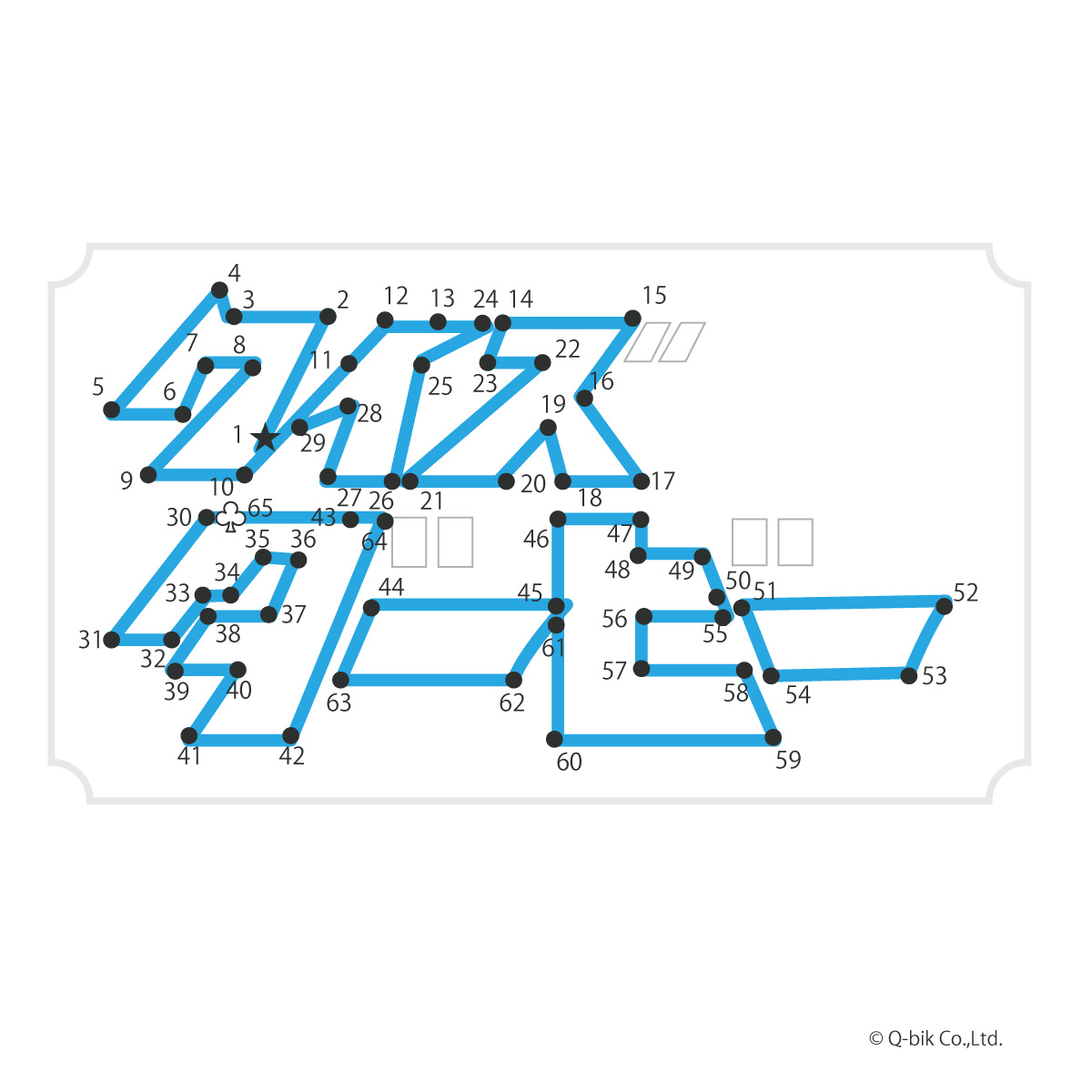 点つなぎパズル　クイズダービー　答え