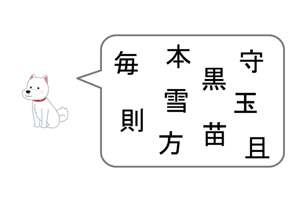 「犬」と仲が良い漢字は？　問題